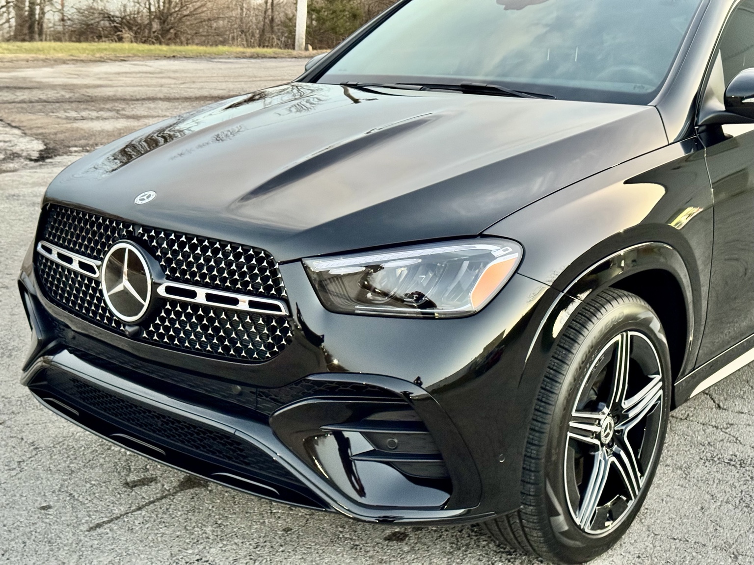 Black Mercedes-Benz GLE Coupe after Full Front PPF, ceramic coating and ceramic tint at STL Auto Defenders